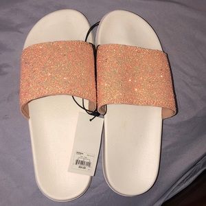 Pink Sparkly Sandals With Tag